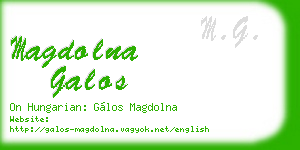 magdolna galos business card