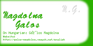 magdolna galos business card